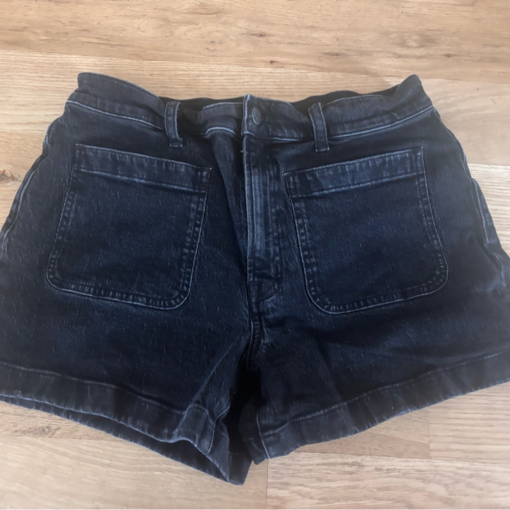 Madewell the high rise sailor Black Denim Shorts